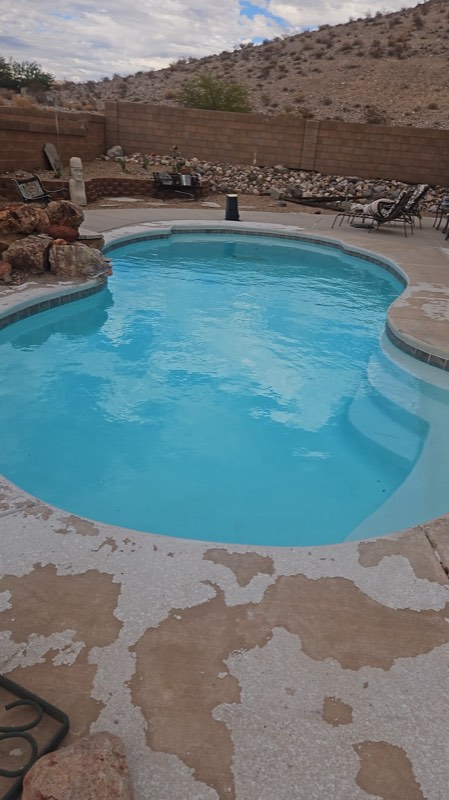 The Bullhead City pool refilled with clear blue water after the rescue